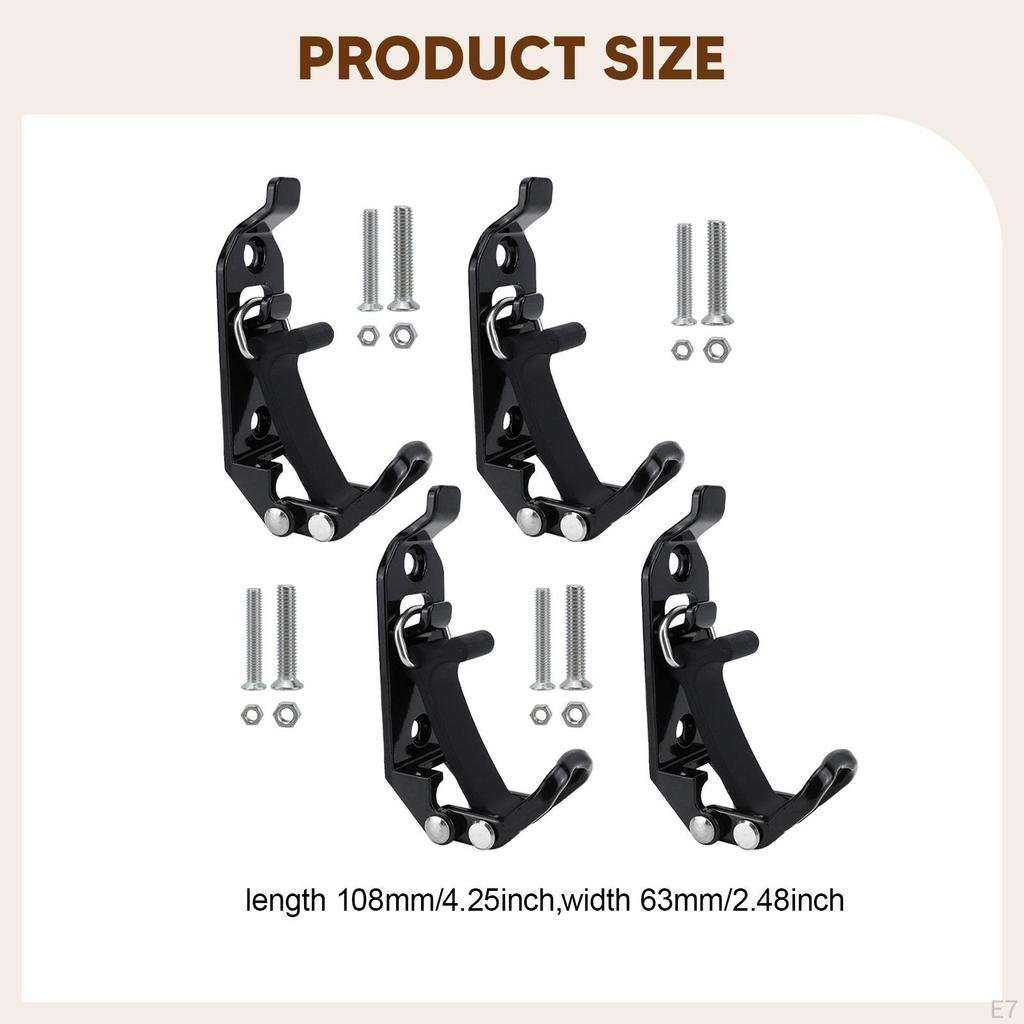 Mounting Kit (4 Pieces) with Metal And Rubber Clamps for Roof . Lightweight Portable, It Allows