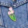 Broche de Esmalte Flores Tulipas Broches Decorativos Enfeites Lapela Bolsa Insígnias Joias Presentes Pin