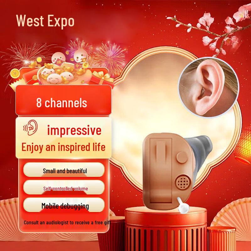West Expo Invisible Wireless Hearing Aids for All Ages Left Ear