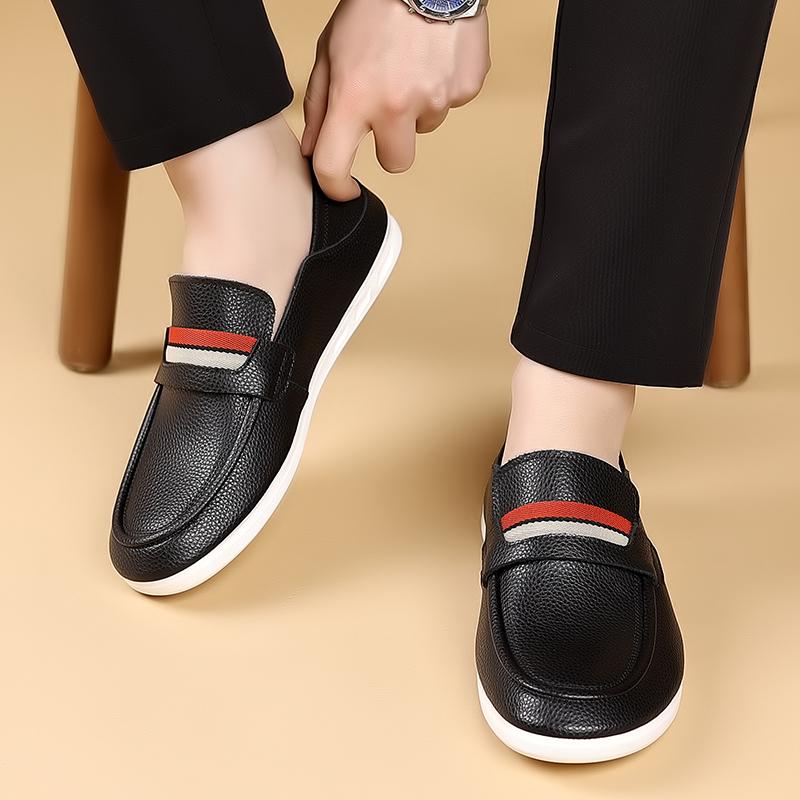 Men Handmade Leather Loafer Casual Men's Driving Flats All-match Slip-on Flats Luxury Comfy Walking Footwear Luxury Moccasins