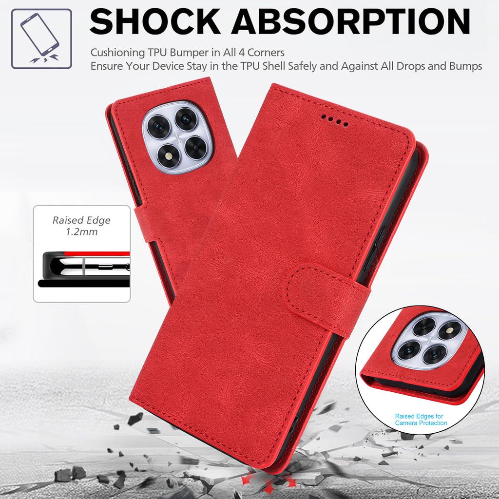 Leather Case for Xiaomi Poco X7 5G/Redmi Note 14 Pro 5G/Note 14 Pro+ 5G Phone Cover with Wallet Stand