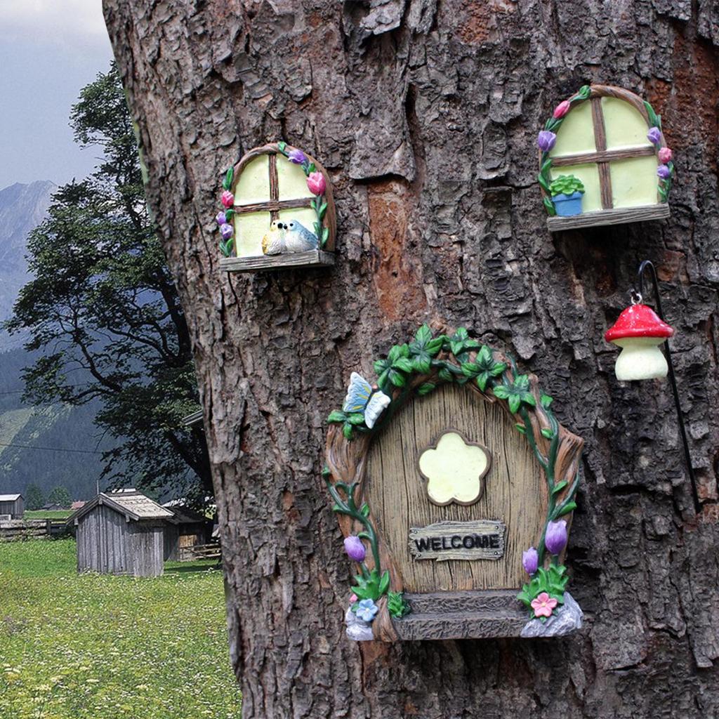 Floral Butterfly Resin Hanging Decor: Creative Courtyard Tree Enhancement