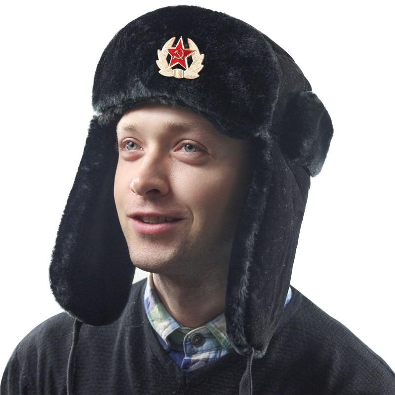 Winter Fleece Lined Russian-Style Trooper Hat With Ear Flaps Windproof Warm Outdoor Cap Men Women