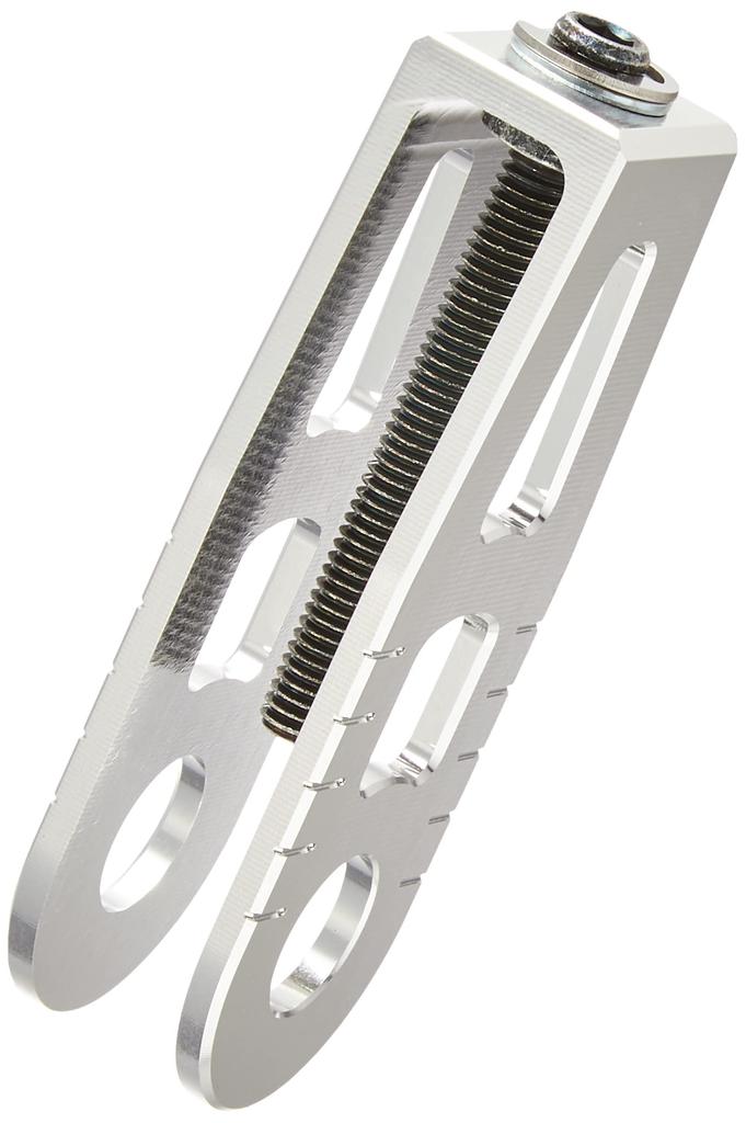 KITACO Chain Adjuster for Monkey 125 Machined Left and 1 (Silver) (JB02/JB03/JB05), Aluminum, Right, Set, 519-1300960