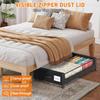 Under Bed Storage with Wheels Under Bed Storage Containers with Dividers Clear Lids 65L Under The Bed Storage Organizer Bins