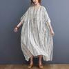 Sommer neues Retro Altersreduktion locker Fett mm kurzärmeliges bedrucktes Pendelkleid Damen