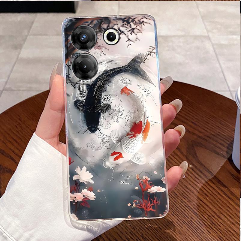 For Tecno Camon 20 Pro 5G CK8n Phone Case Techno Camon 20 Pro 5G Cover Silicone Luxury Cute Love Rabbit Funny Clear Soft Casing