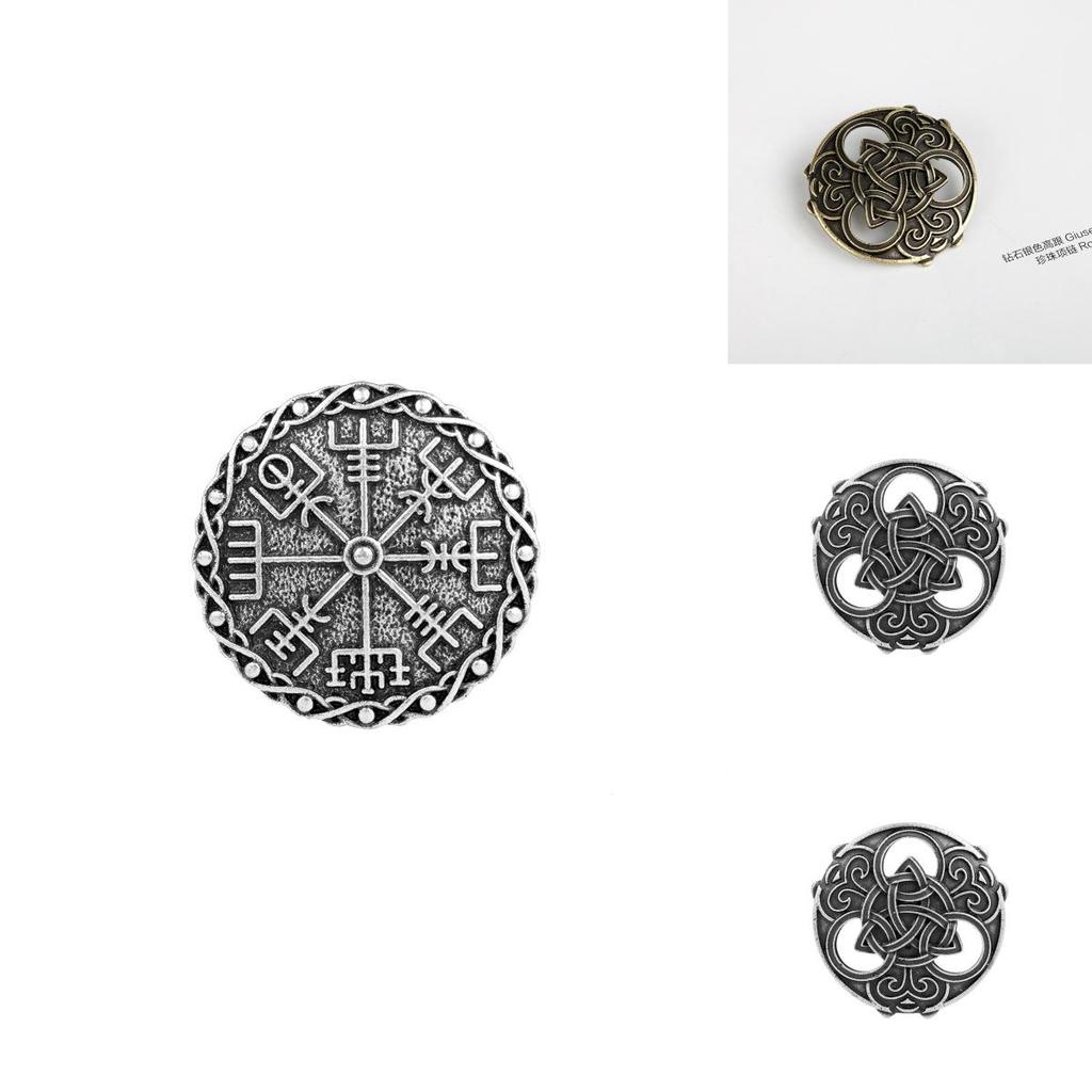 Celtic Knot Brooch With Electroplated Finish For Casual Daily Wear