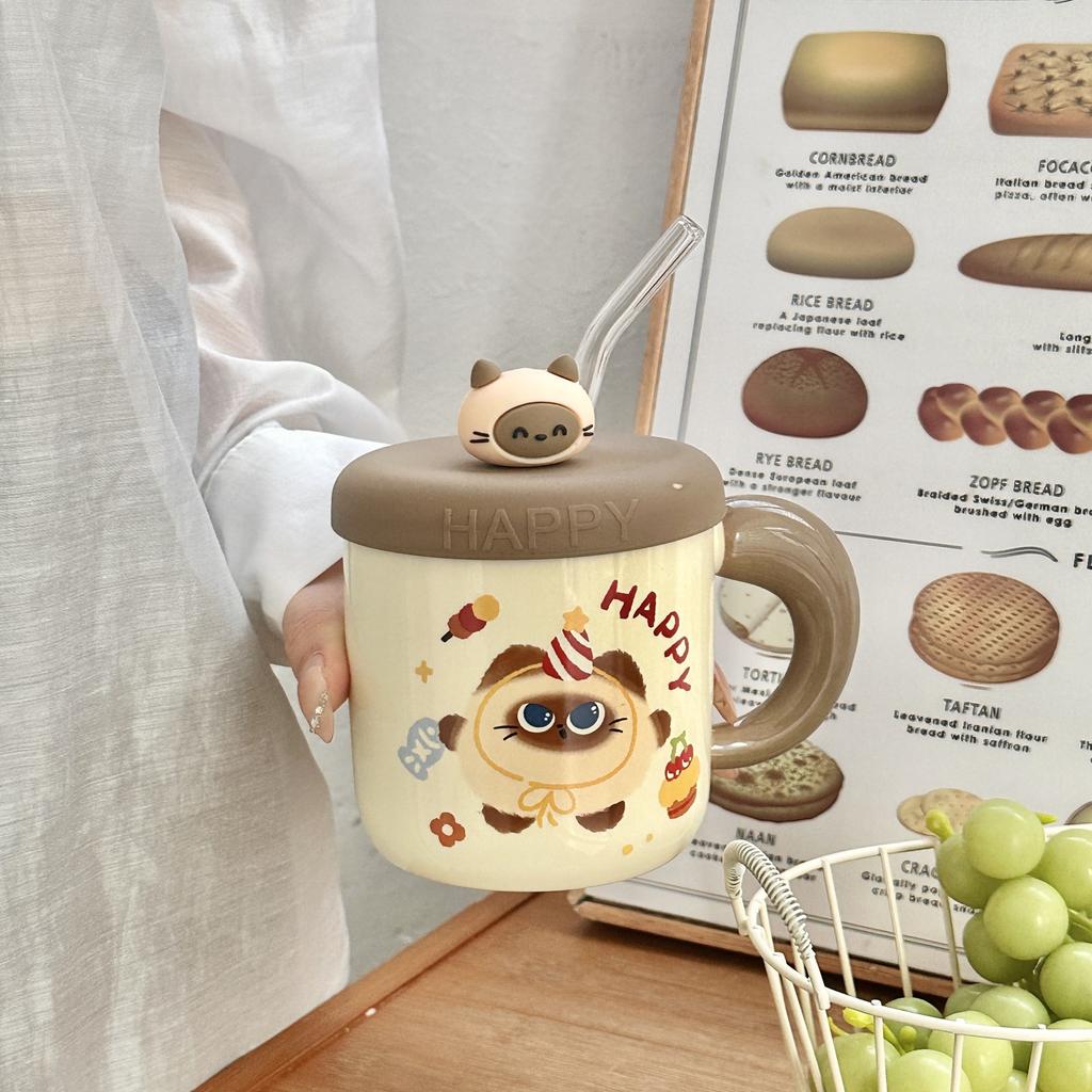 Creative Bear Cartoon Mug High Pretty Drinking Water Cup Souvenir Cute Household Coffee Cup
