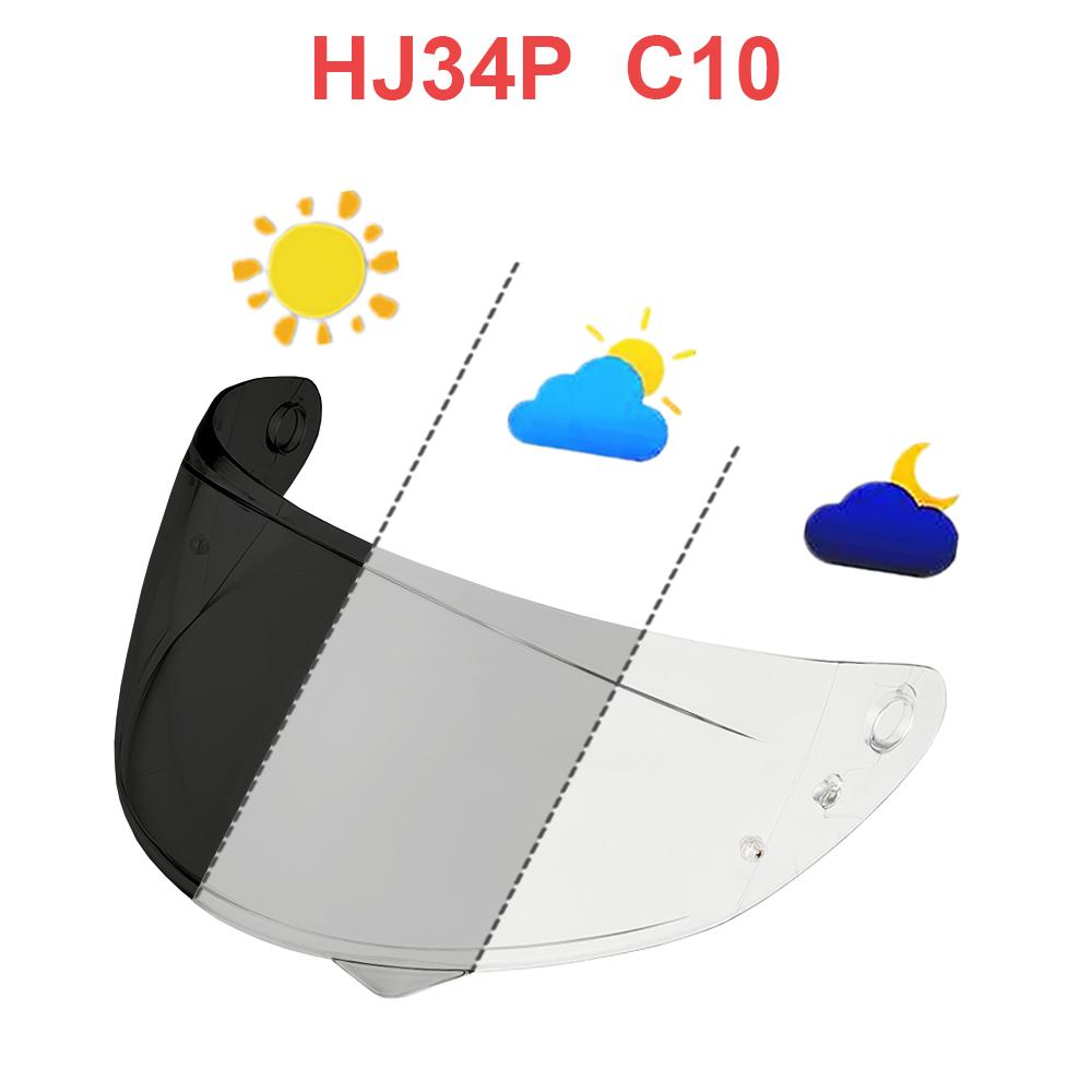 C10 Photochromic Visor for HJC C10 HJ34P Helmet Visière Moto Face Shield Replacement Lens UV Protective High Clarity Windproof