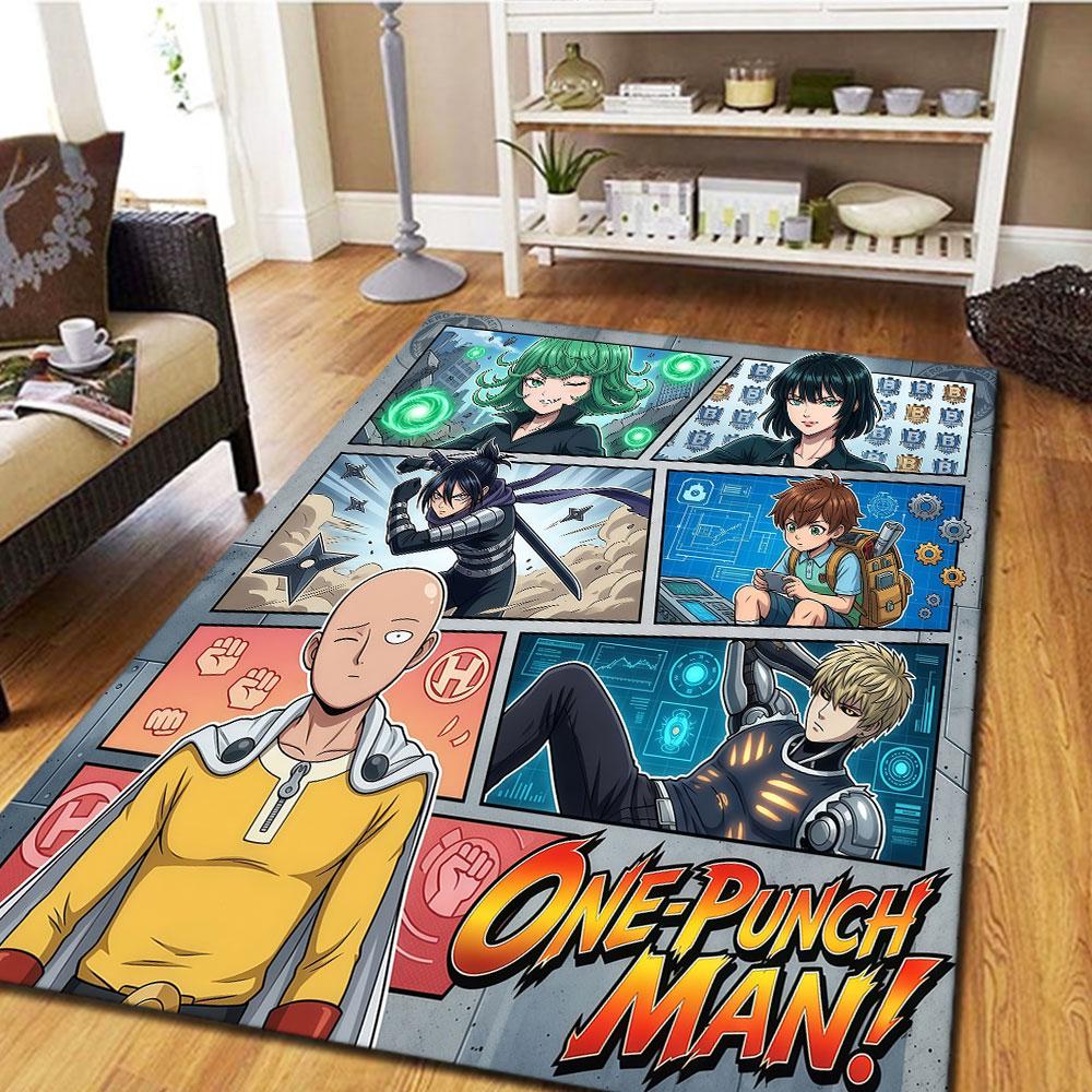 One-Punch Man Man Pattern Carpet for Sofas Beds Play Floor Carpet Halloween Gifts Holiday Present HE210