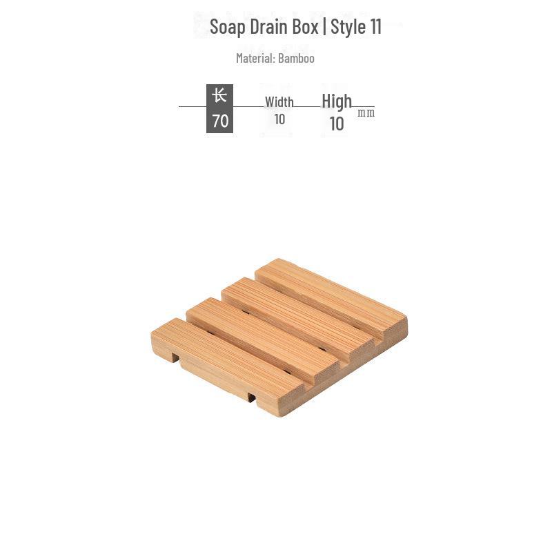 Bambus Graviertes Logo Badezimmer Seifenablage - Home Ablagebox mit Ablauf