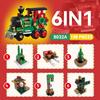 Weihnachtsgeschenke Mikro-Bausteine Zug Weihnachtsmann Schlitten Kutsche Weihnachtsbaum Montagebausteine Spielzeug Neujahrsgeschenk Kinder