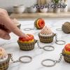 3D Printed Clicker Keychain Plastic Cupcake Donut Key Chain Dessert Fidget Clicker  Backpack Decor