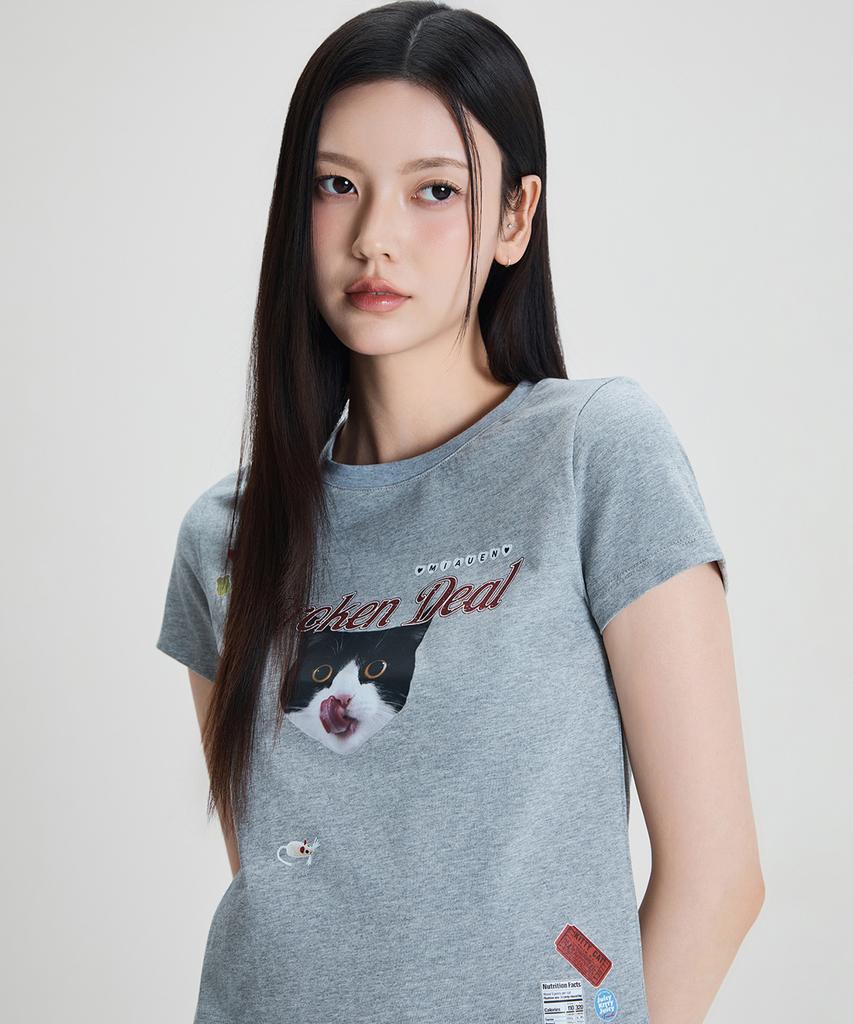 MIXXO Sticker Short Sleeve T-Shirt_Miwhwg308A