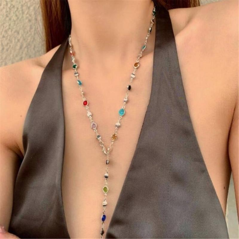 Handmade Neck Jewelry Elegant Beads Ecklace Everyday Wear Necklace Neck Chain Youthful Women Accessories Alloy Texture