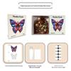 HOOLOOG Butterfly Stitching Wooden Jigsaw Puzzle, Decorative Painting, Irregular Shape, Decompression Gift Piggy Bank.