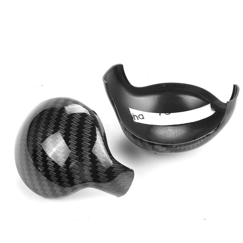 Gear Shift Knob Cover Trim For Ford Mustang 2015 2016 2017 2018    Auto Trim Accessories Carbon Fiber Style Carbon Fiber Style