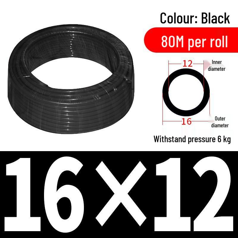 Pressure-Resistant Explosion-Proof PU Air Hose - Flexible, High-Pressure Air Pump Compressor Hose, Transparent Pneumatic, 6MM/12MM.
