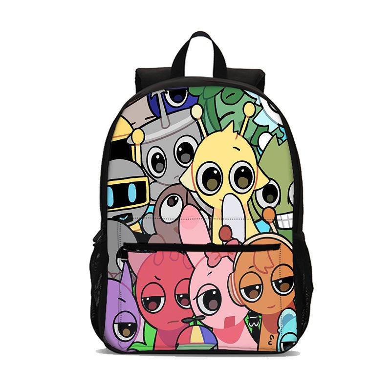 Sprunki Ritim Kutusu Oyunu Cep Cepli Öğrenci Sırt Çantası