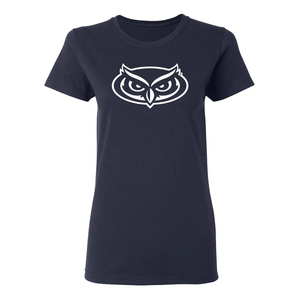 FAU Owls Primary Logo Women's T Shirt - Navy