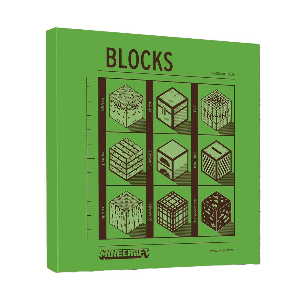 Minecraft Blocks Canvas Print