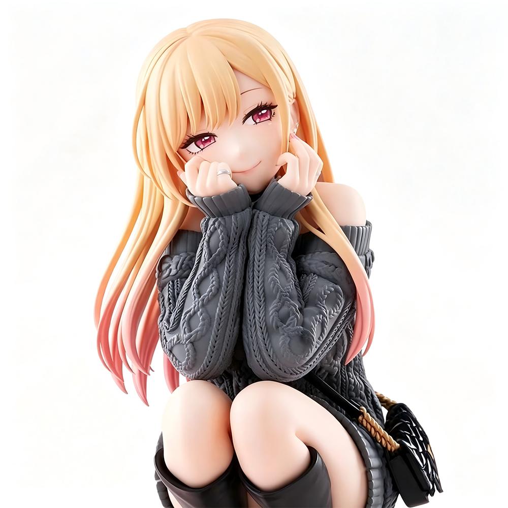 Anime Marin Kitagawa Squatting Pose My Dress-Up Darling Figure PVC Model Toy Doll Collection Ornaments Gift
