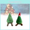 Charming Christmas Tree Plush Toy Cozy And Colorful Green And Red Ornament For Celebrations