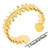 Bague 18k Gold Plated Open Adjustable Stainless Steel Rings For Women Men Accessories Cross Shell Plant Leaf Ring Finger Jewelry