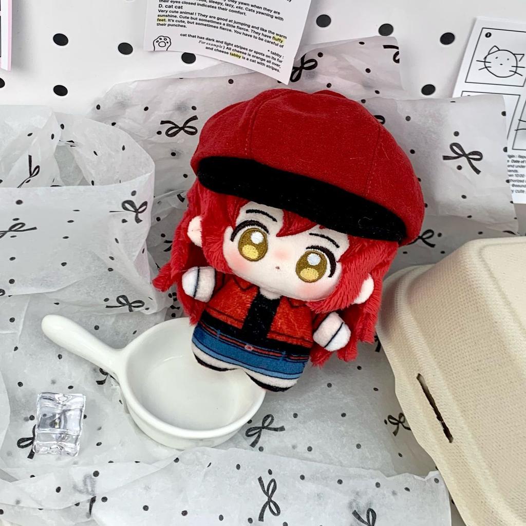 10Cm Mini Doll Working Cell Red Biood Cell Ae3803 Suffed Plush Doll Body Figures Cosplay Keychain Toy For Kids Gifts Xmas