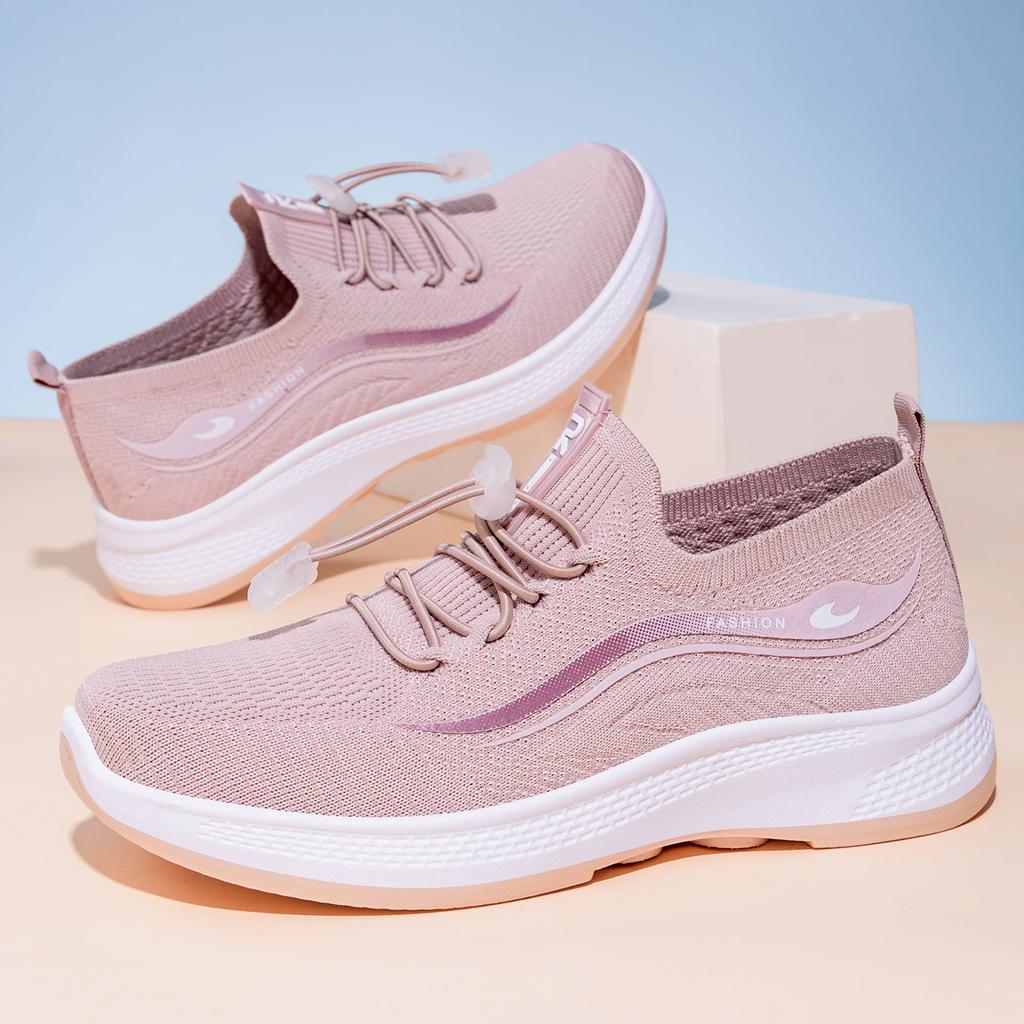 Women's Shoes Spring Couple Shoes Breathable Versatile Shock Absorbing Walking Shoes Comfortable Anti Slip Shoes Middle Aged Mom Shoes