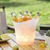 Xiaobudian Light Up Ice Bucket, LED Glowing Beer Bucket with Color Changing Lights, 7L Multi-Bottle Storage Champagne Cooler for Bar KTV Party