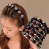 Double-layer Crystal Headband Hair Clips Hair Hoop Headwear  For Women Girls