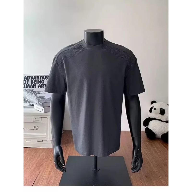 American Style Cleanfit Shoulder Cut Deconstruction Short Sleeved T Shirt Men Women's Trendy Boxy Cool Fashionable