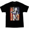 Freedom US Flag DJ Music Gangsta Sexy Tattoos Marilyn Monroe T-Shirt. Summer Cotton Short Sleeve O-Neck Mens T Shirt New S-3XL