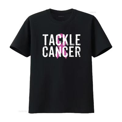 Breast Cancer T Shirt For Women Tackle Awareness Black 2X Large Vintage Washed Designer Clothes Unisex Breathable Homme