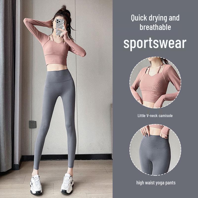 Women's Summer Yoga Suit Set: Padded Sports Top & Pilates Pants