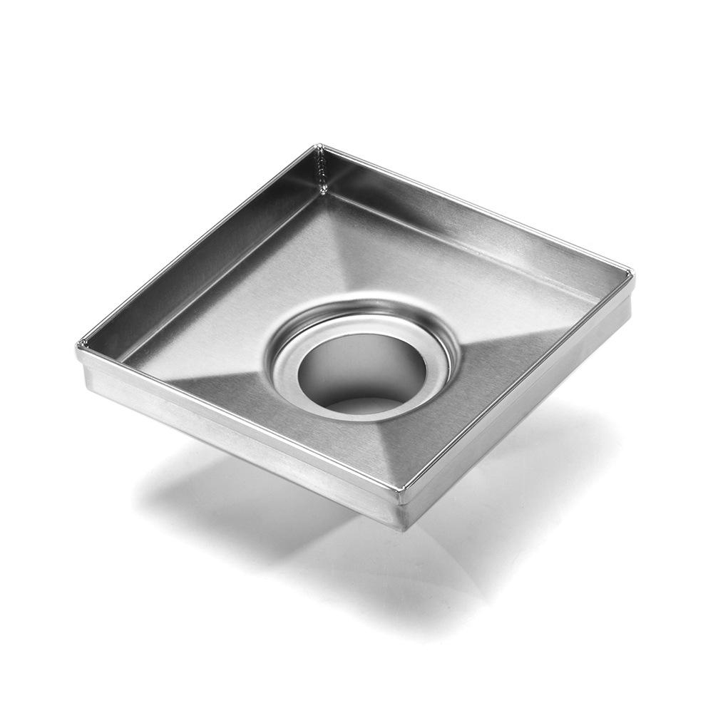 Stainless Steel 304 Anti-Odor Drain Floor for Bathroom European Style V-shaped Drainage Floor Drain 100*100MM square Drain