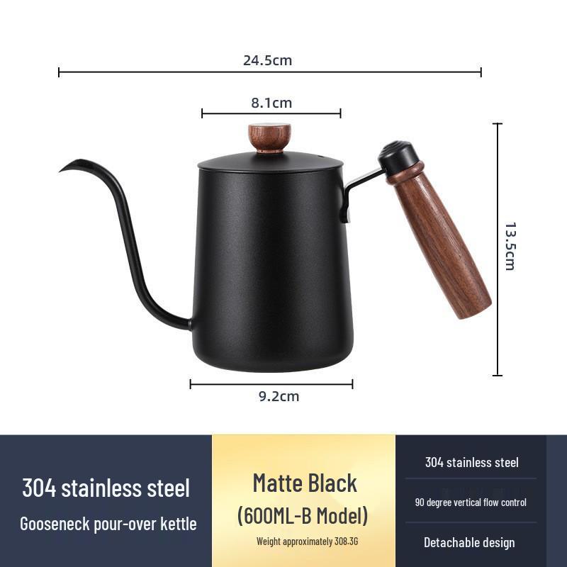 304 Stainless Steel Coffee Hand Brewer with Hanging Ear and Long Spout.