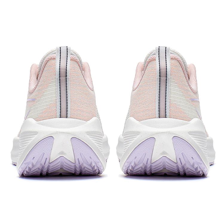 Li Ning Wuyue Cushioning Slip Resistant Abrasion Resistant Breathable Low top Casual Running Shoes Women's White Pink ARST004-1