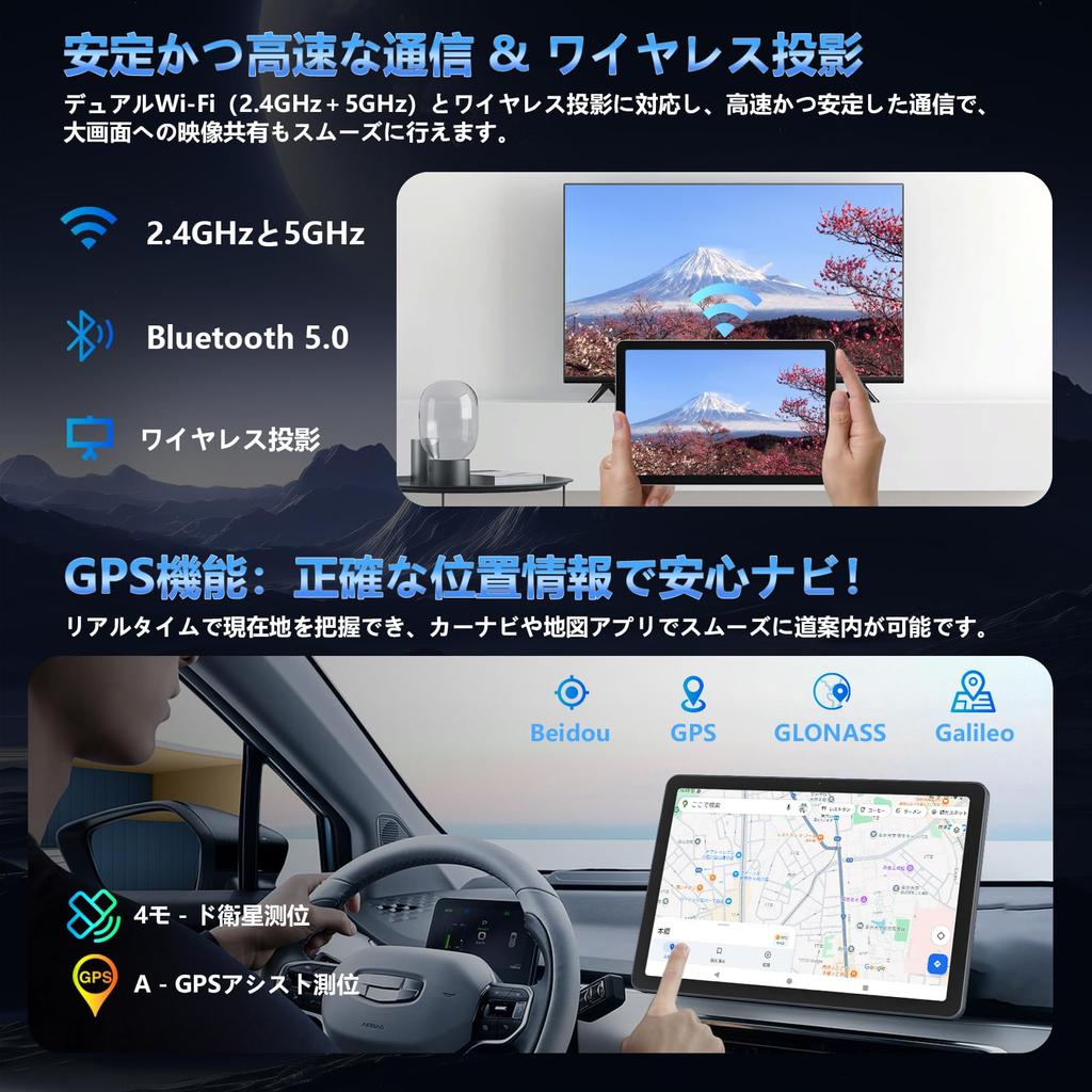 Hasskya M30 Android 16 with 16GB RAM 128GB Face Gemini FM Wireless Widevine L1 Japanese Specification Sheet Tablet, 10-inch, Wi-Fi Model, GPS, + ROM,