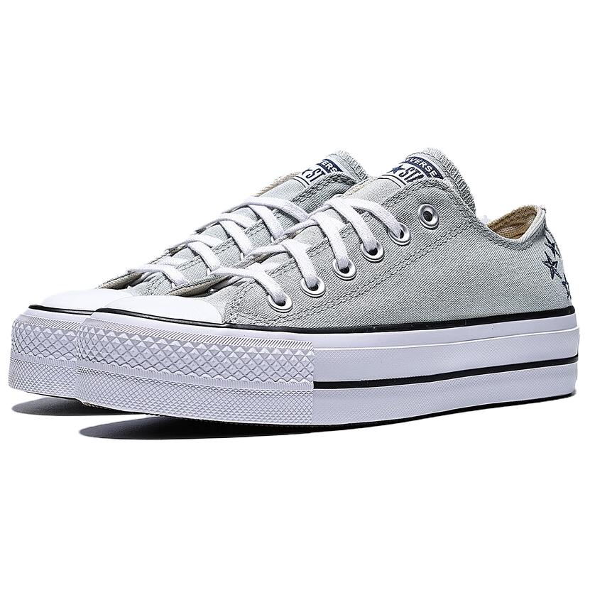 Converse CHUCK TAYLOR SEASONAL Comfortable Versatile Durable Low-top Canvas Shoes for Women Grey
