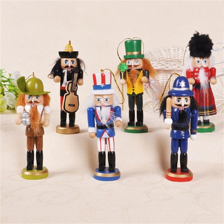 Creative Christmas Wood Nutcrackers Soldier Ornament  New Year Birthday Wedding