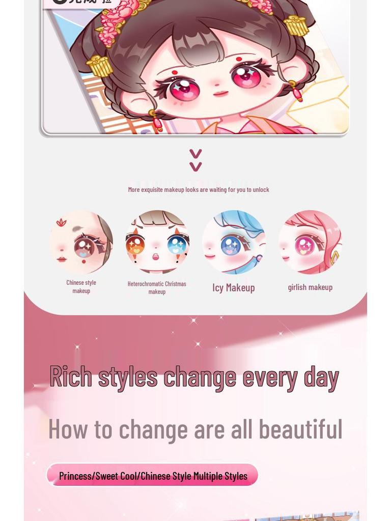 Princess Makeup Bag & DIY Book - Immersive Toy Stickers for Kids, Perfect Birthday Gift for Girls