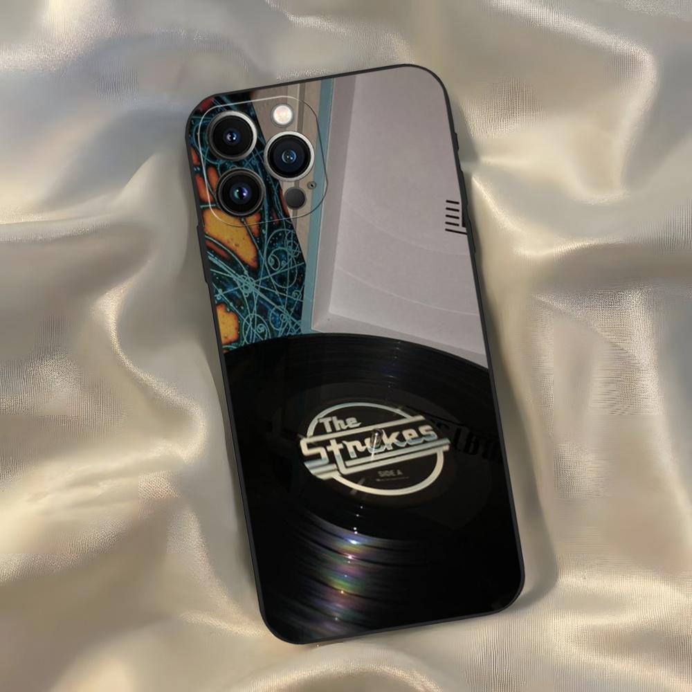 The Strokes Phone Case for Iphone 16 15 14 13 12 11 Pro Max Xr X Xs Mini 8 Plus SE 2022 Black Soft Silicone Cover