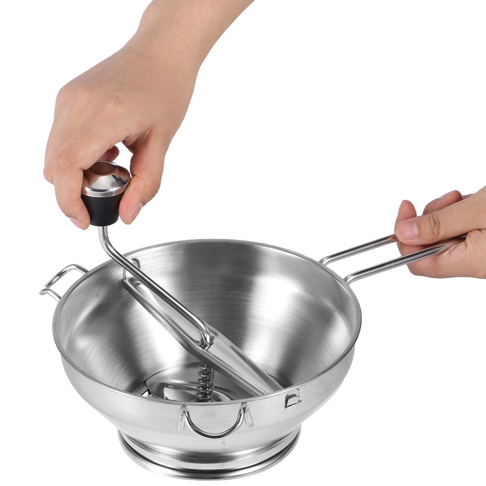 Multifunctional Manual Food Mixer Stainless Steel Salad Vegetable Fruit Blender for Kitchen