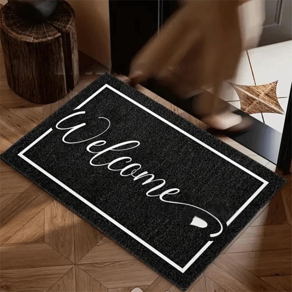 Anti Slip Letter Absorbent Mat Flower Door Mat Stain-resistant Bathroom Mat  Wet Areas