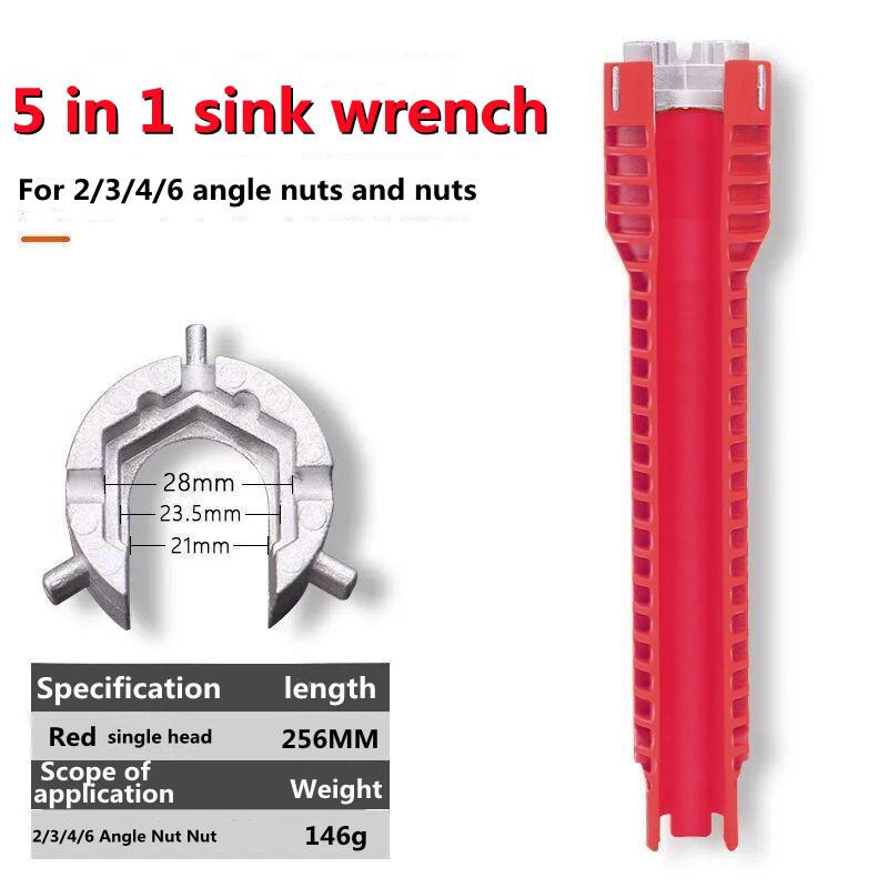 Multifuncțional 18 În 1 Instrument de Reparare Instalații Sanitare Anti-alunecare Cheie de Instalator Cheie Chiuvetă Jgheab Instrumente Cheie pentru Țevi Instalații Sanitare Seturi de Instrumente pentru Baie