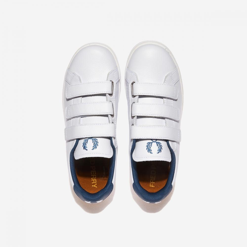 Fred Perry B721 Hook And Loop B7326 White Midnight Blue  U63 