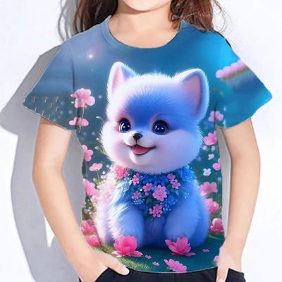 Magliette Carine Pelose da Ragazza Stampa 3d Animali Top per Bambini Autunno Abbigliamento Coreano per Bambini T-shirt da Bambino Moda 2025 24 Stili